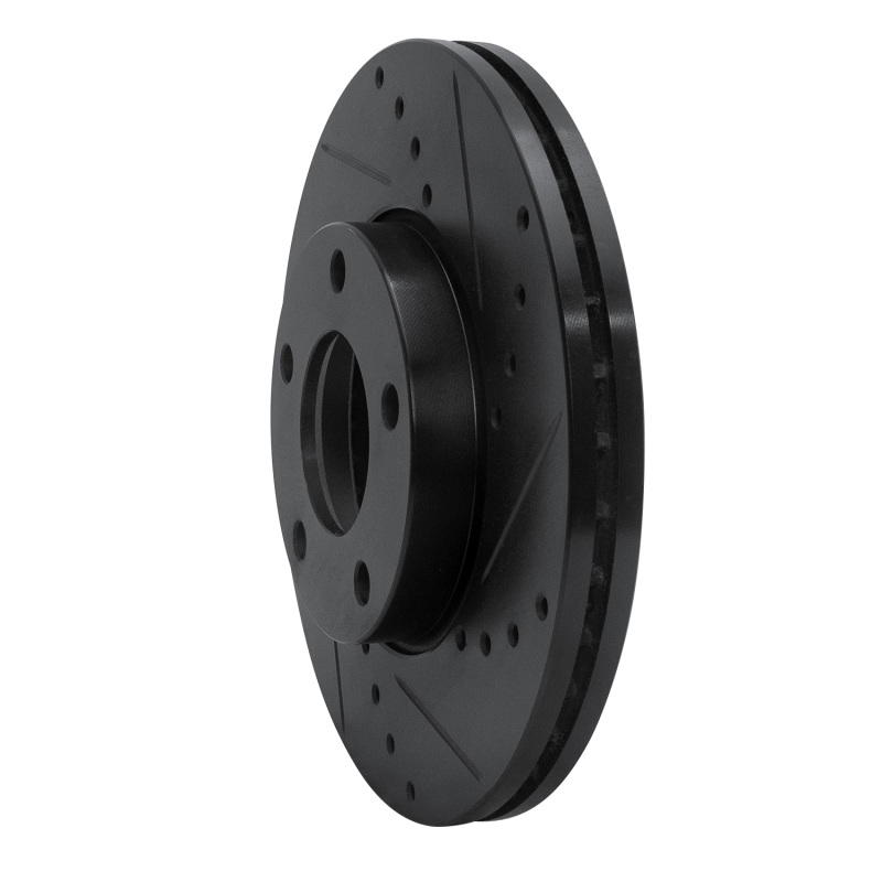 Mazda 3 Brake Rotor (1) - Front Right - R1 Concepts - Drilled & Slotted - Black - `04-`13